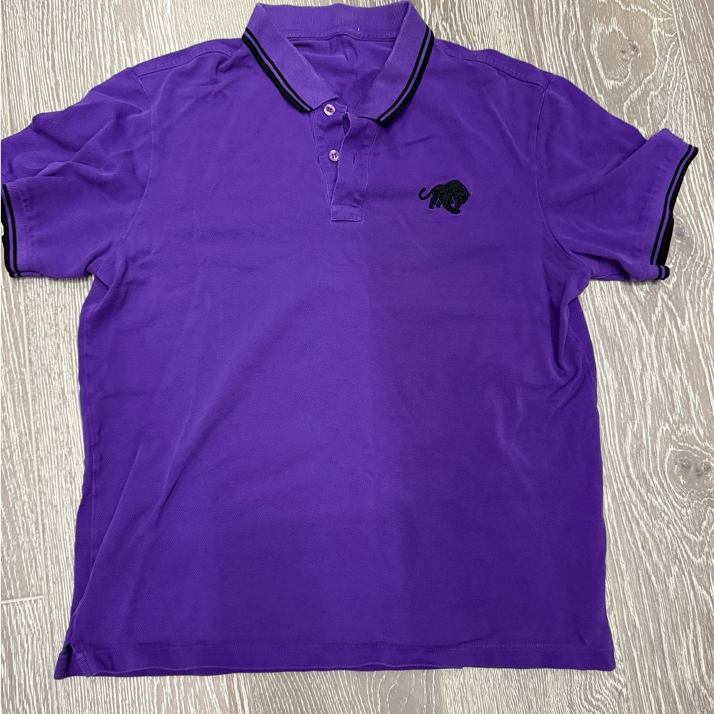 Lamborghini Purple Polo Shirt with Black Accents